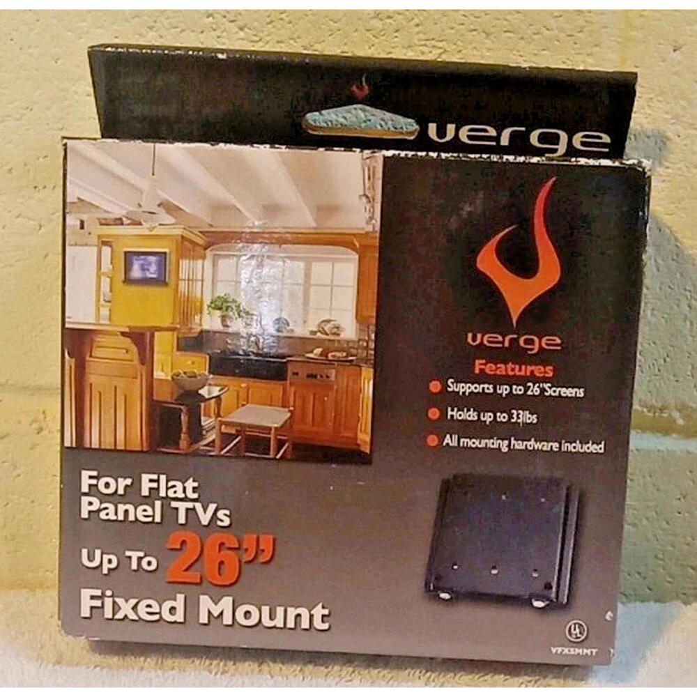 Verge Flat Panel Tv Fixed Wall Mount Up To 26 Inches New In Box Holds Up To 33lb